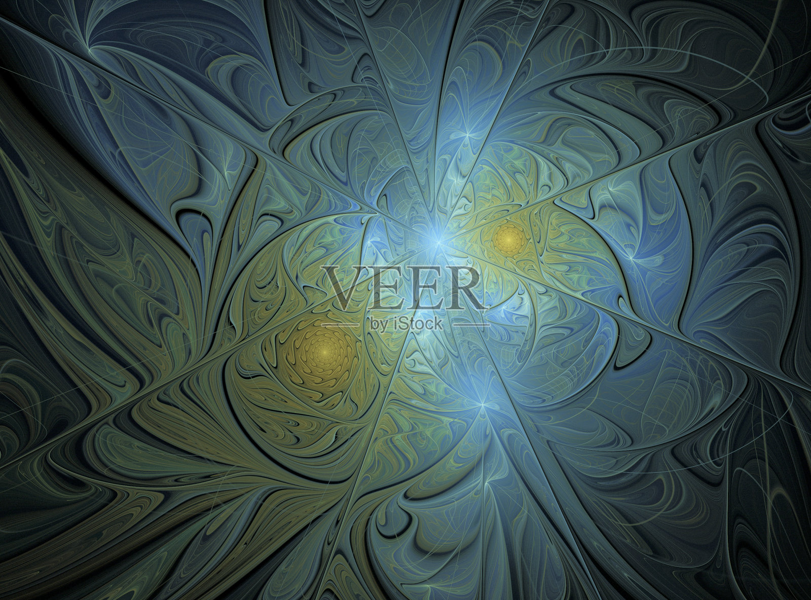 带有光的抽象分形背景插画图片素材