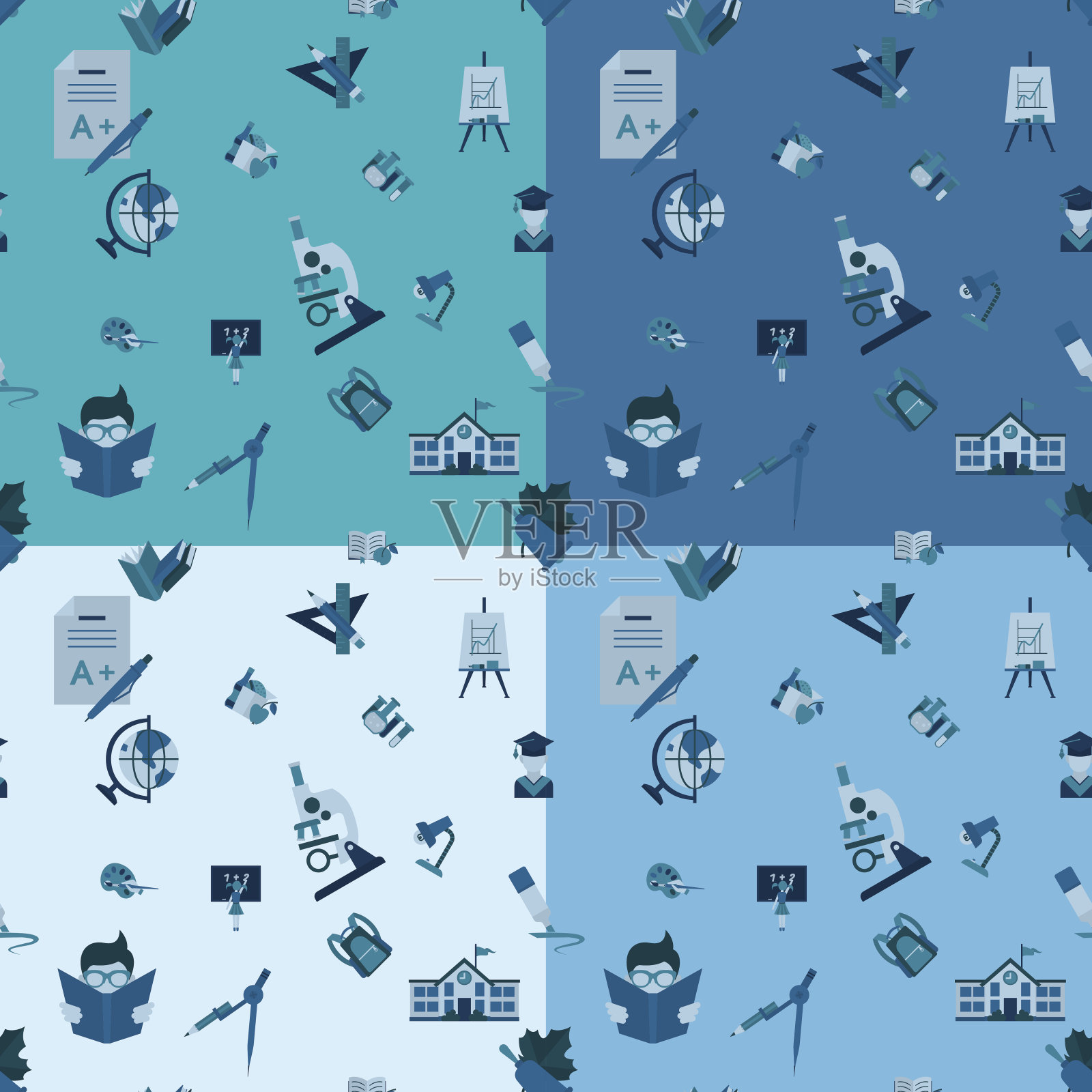 回到学校插画图片素材