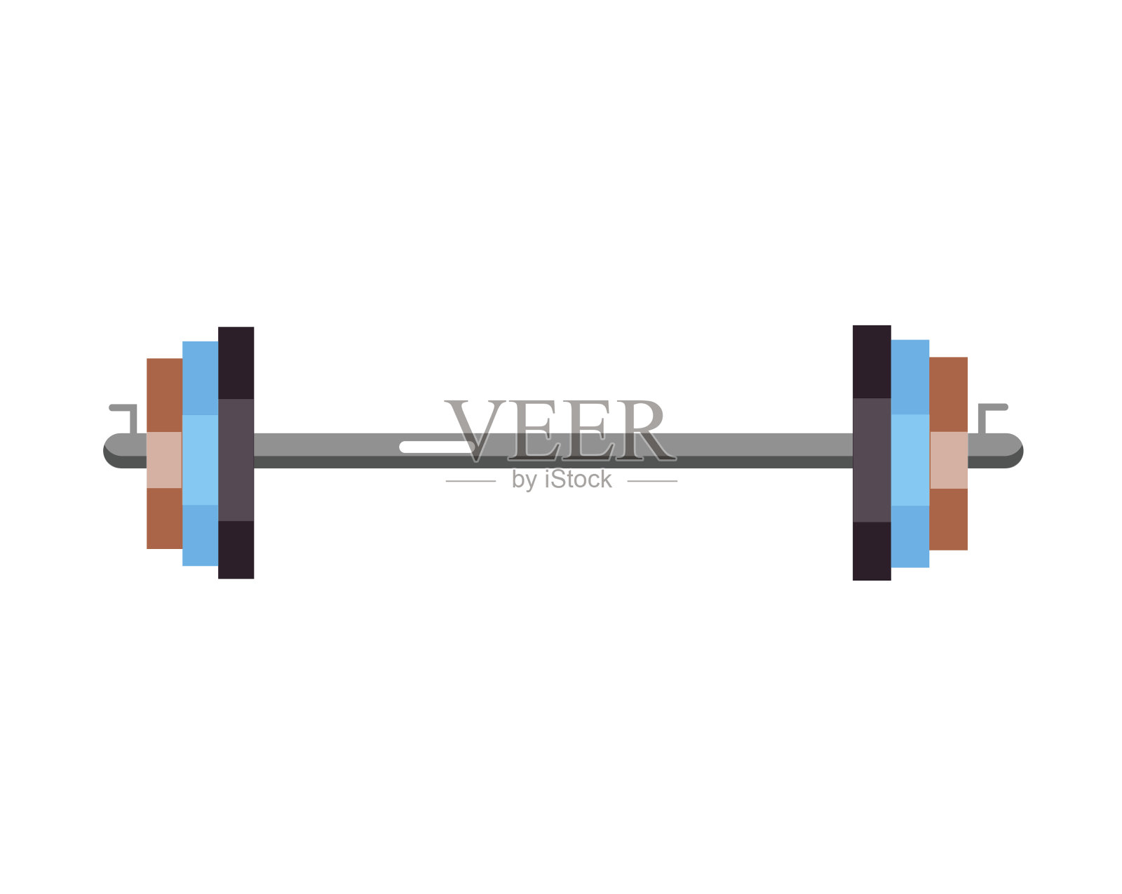健身房杠铃设备插画图片素材