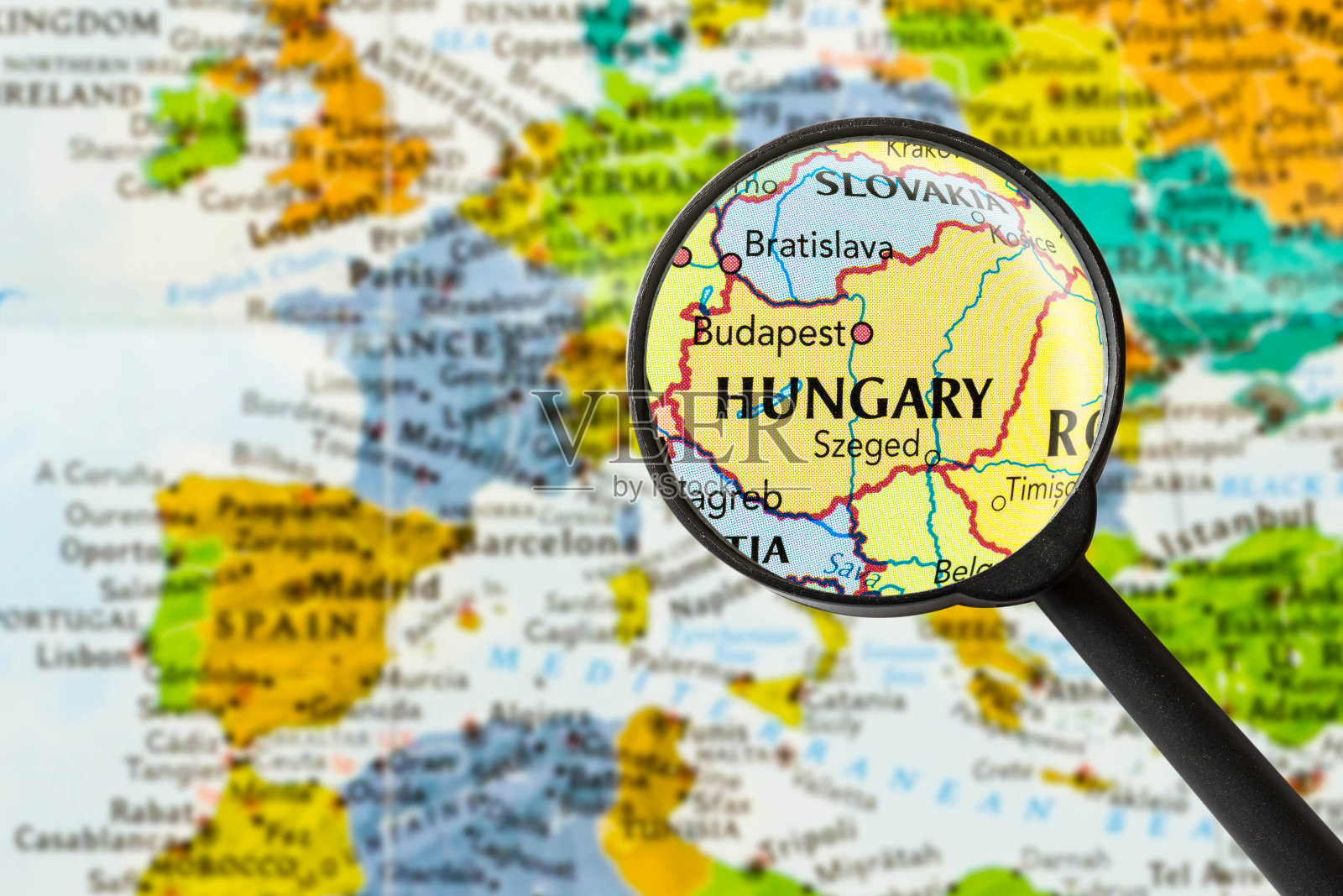匈牙利的地图照片摄影图片