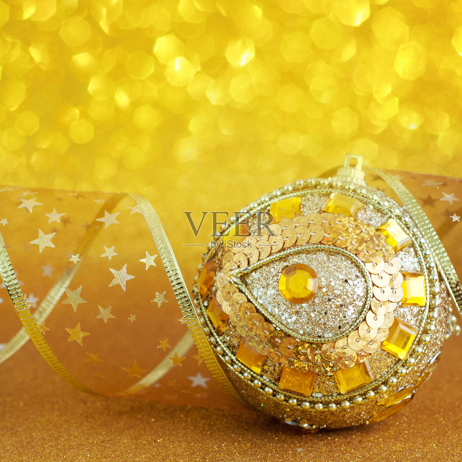 金色圣诞背景照片摄影图片