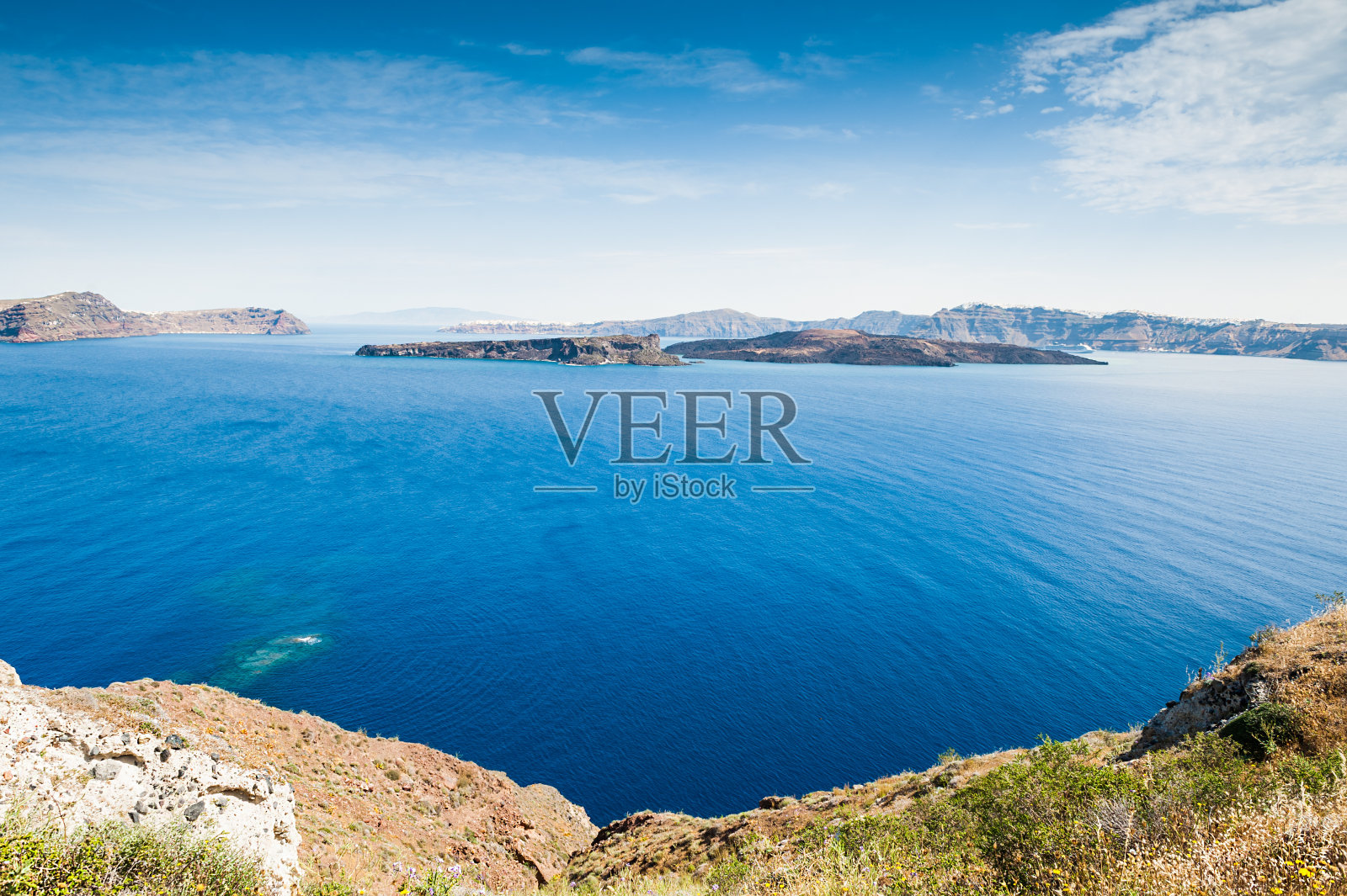 美丽的海景和岛屿照片摄影图片