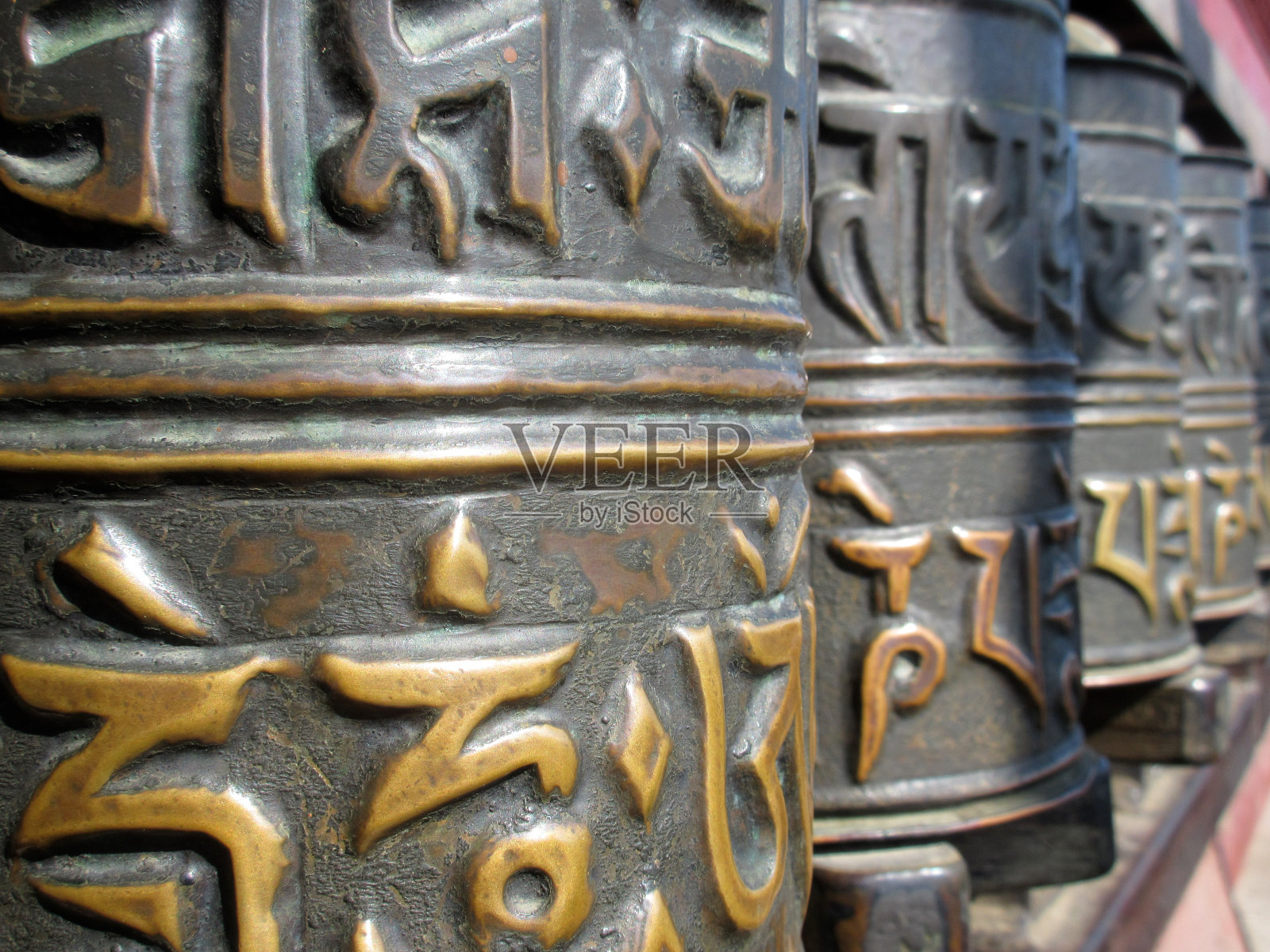 西藏的祈祷轮照片摄影图片