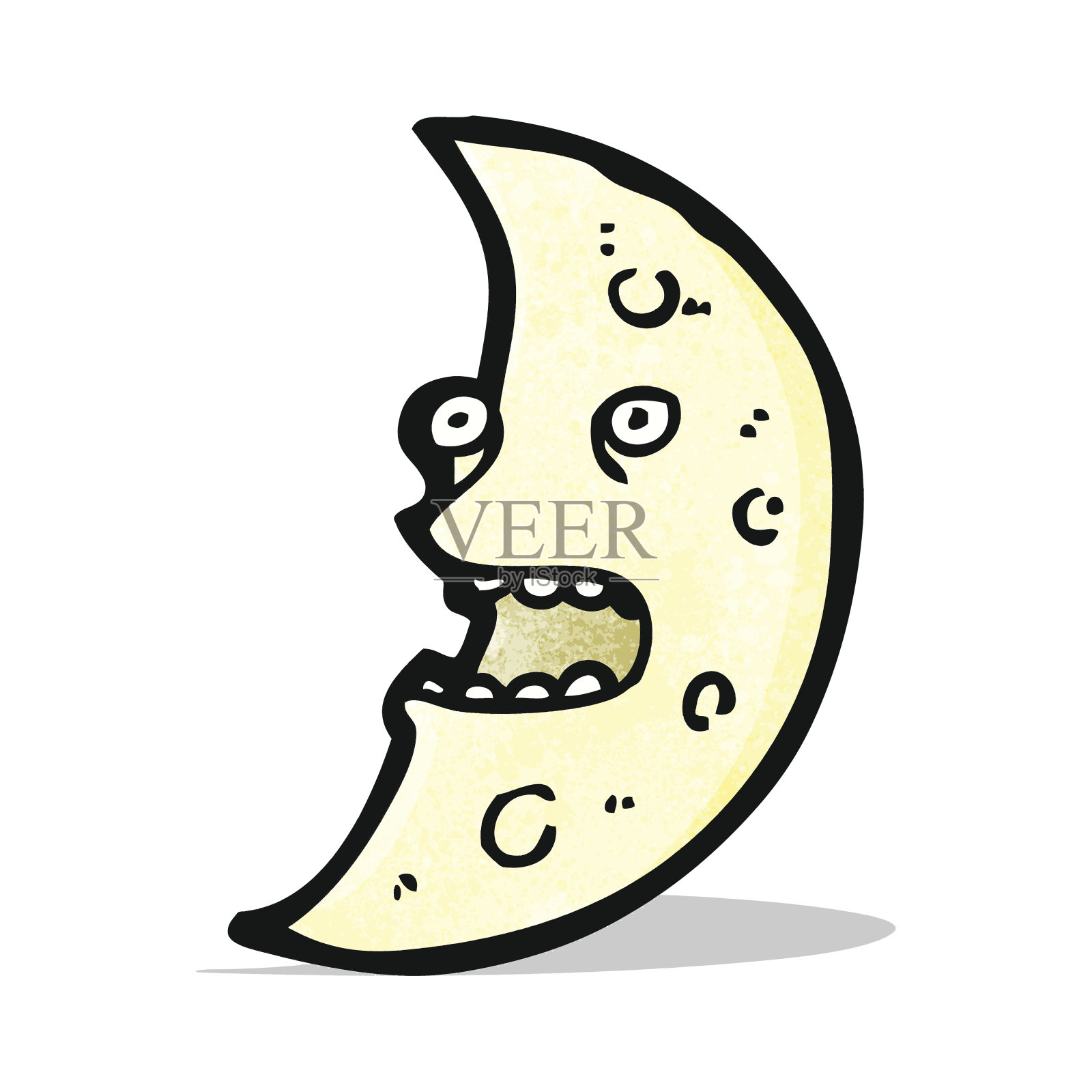 卡通的月亮插画图片素材