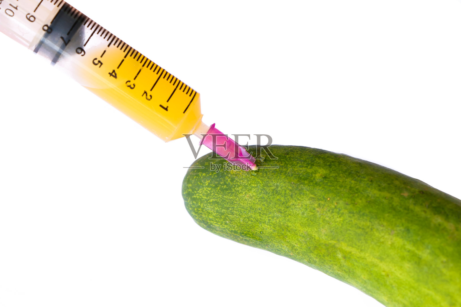 注射器用黄瓜照片摄影图片