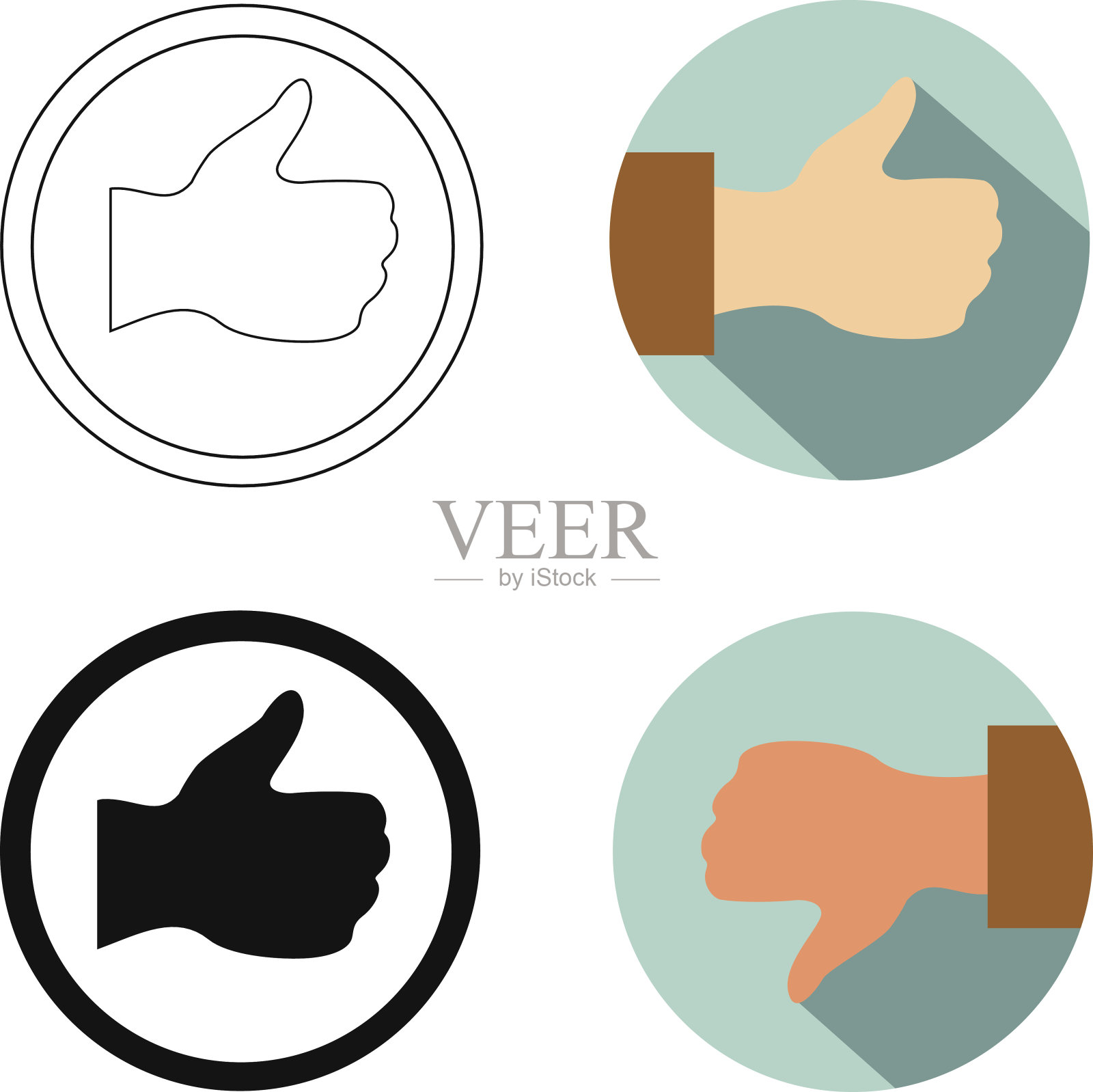 大拇指的迹象插画图片素材