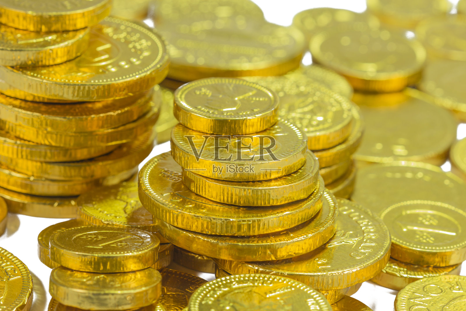 商业钱币组金币照片摄影图片