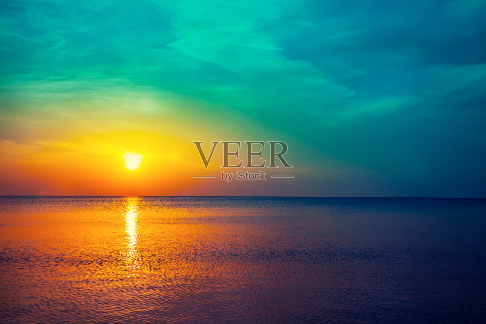 海上日出照片摄影图片