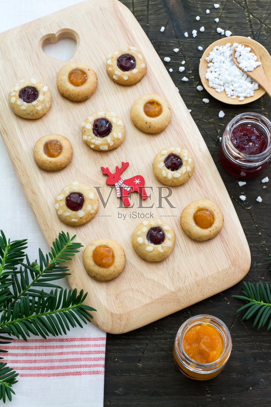 复古圣诞饼干照片摄影图片