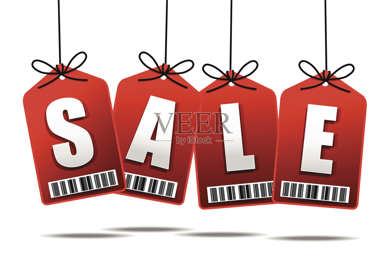 销售文字与吊牌横幅标签设计元素图片