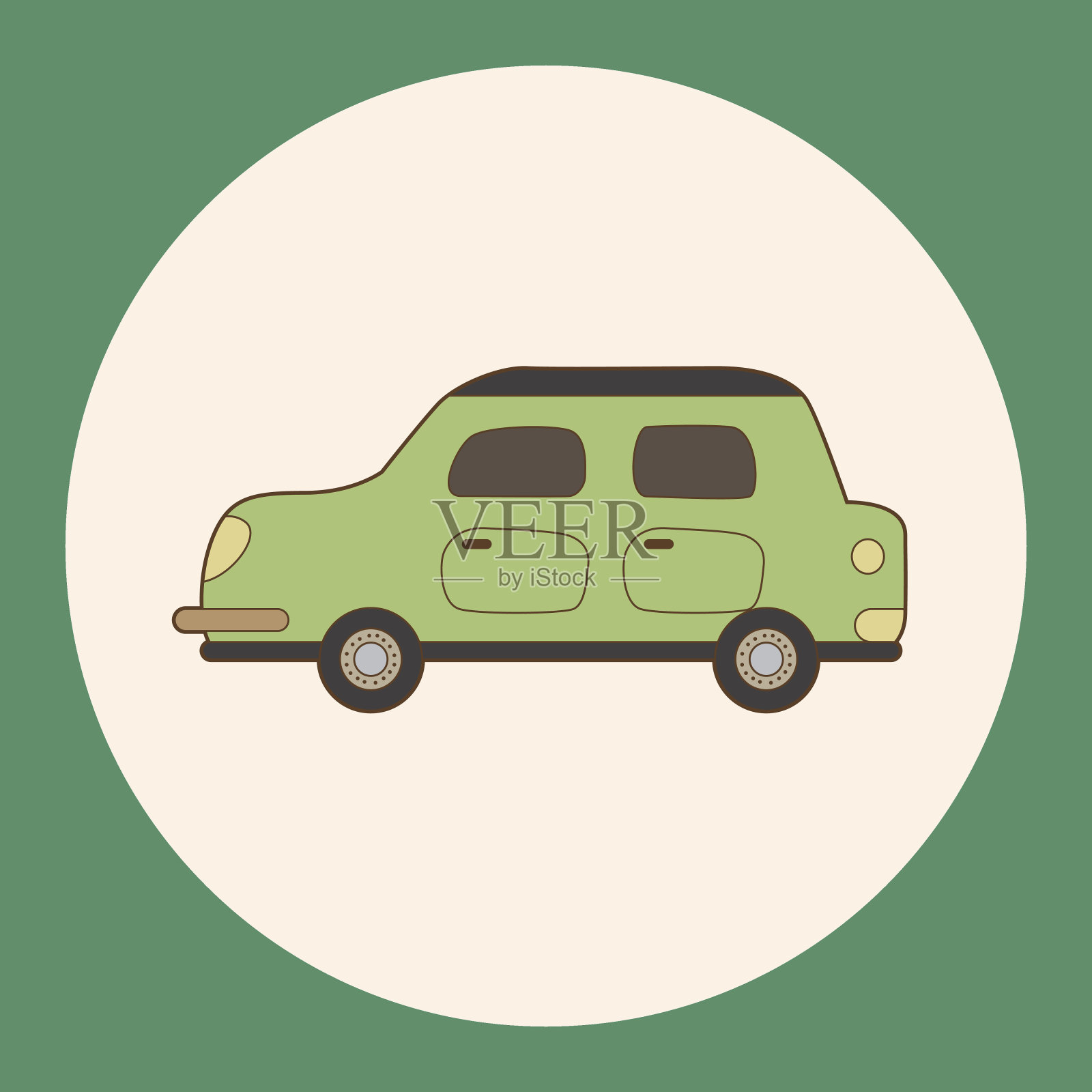 交通车主题元素向量，eps插画图片素材