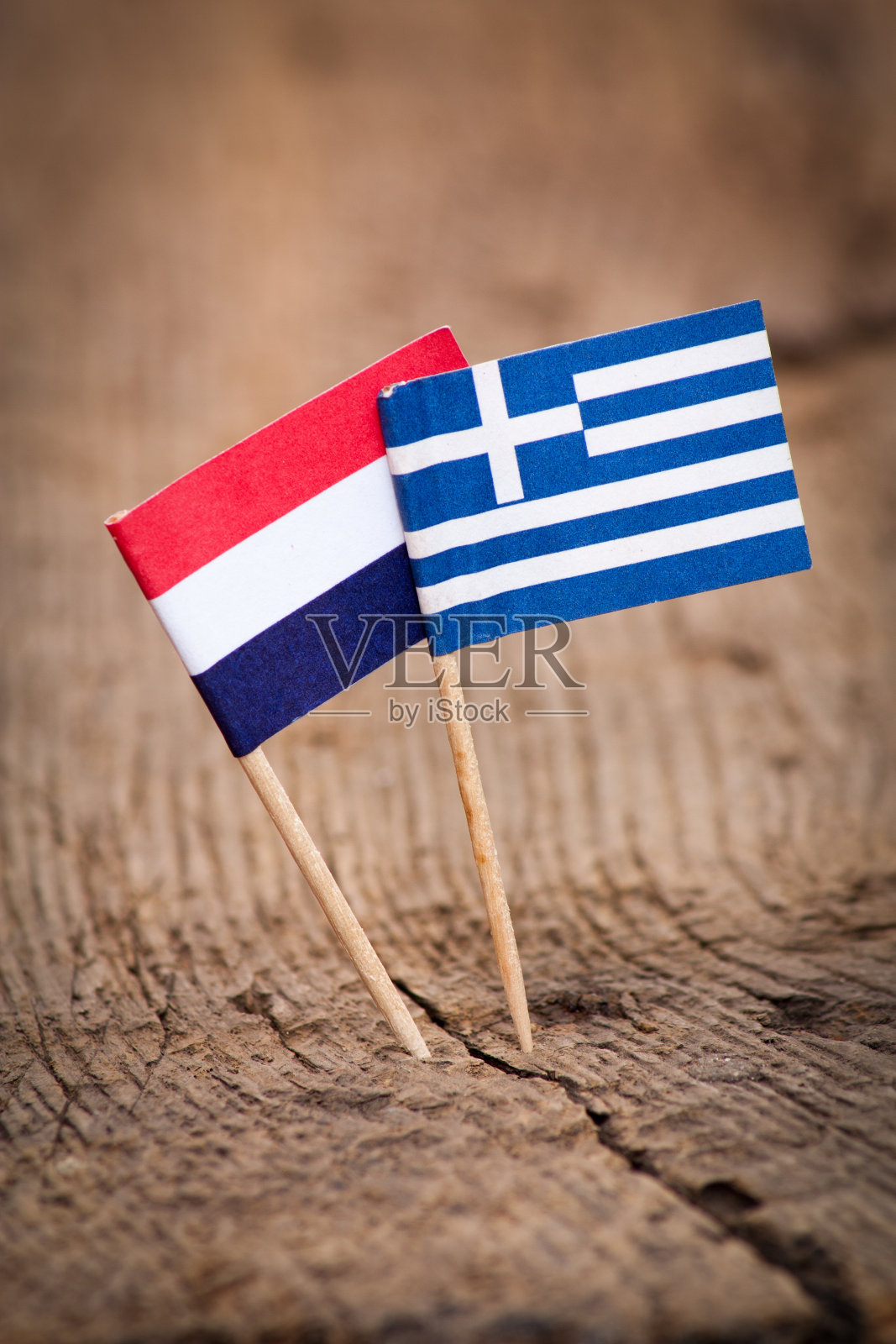 荷兰和希腊的国旗照片摄影图片