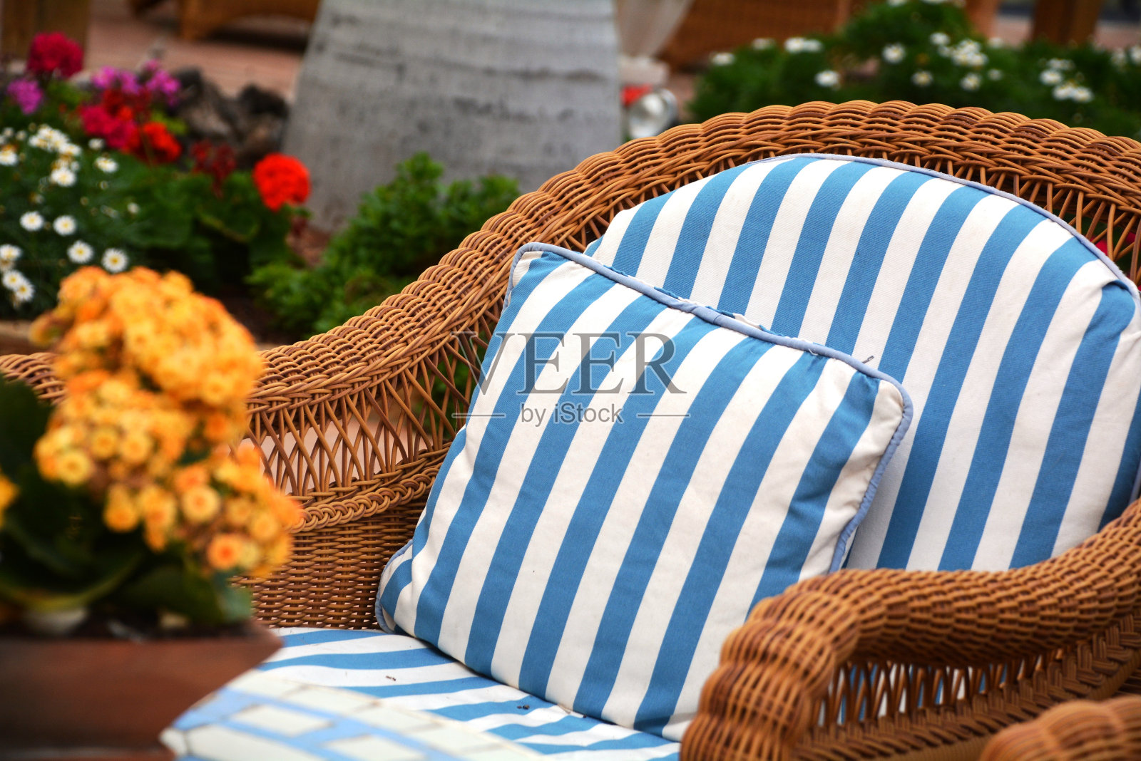 柳条椅照片摄影图片