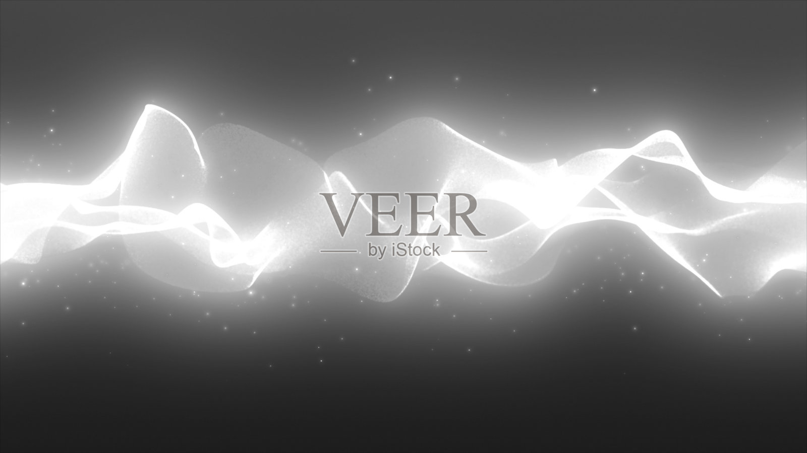 闪闪发光的粒子和波浪线照片摄影图片