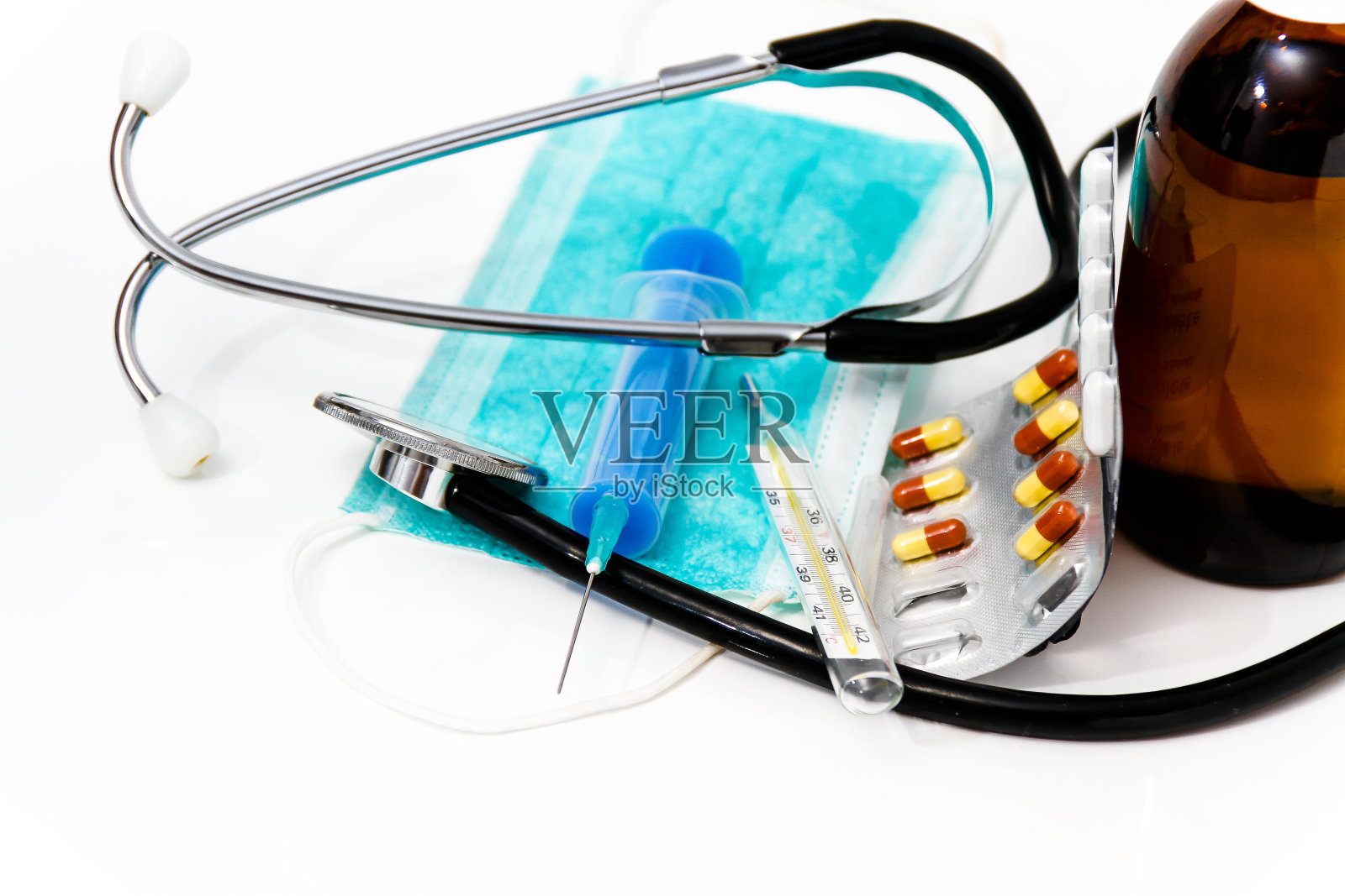 设流感治疗-健康医学理念照片摄影图片