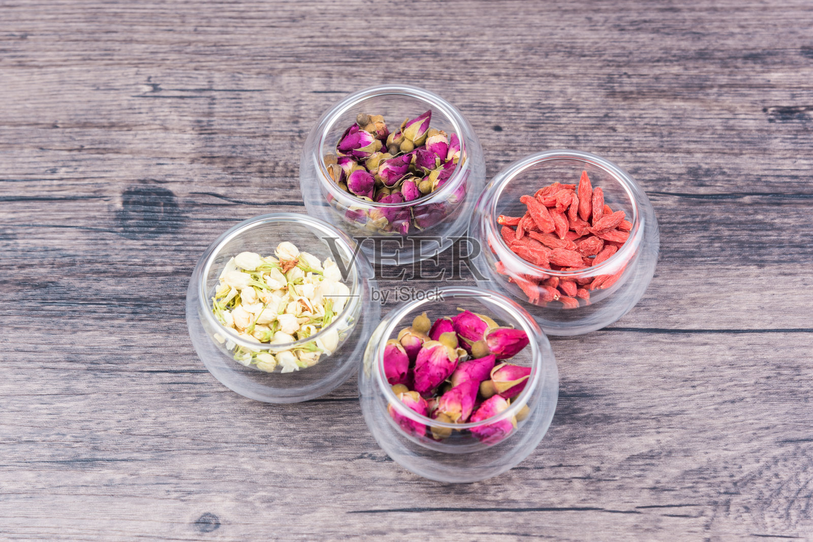 干枸杞，玫瑰和茉莉花照片摄影图片