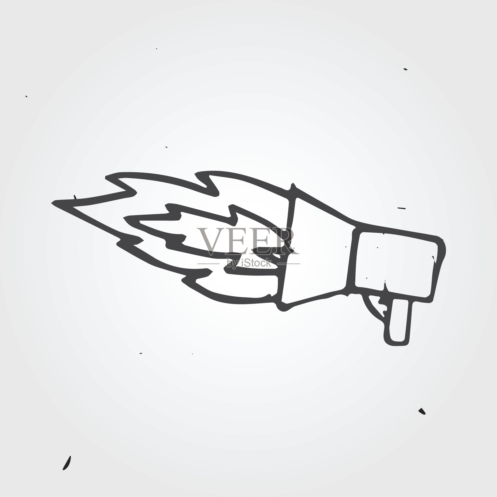 矢量扬声器，手绘设计元素图片