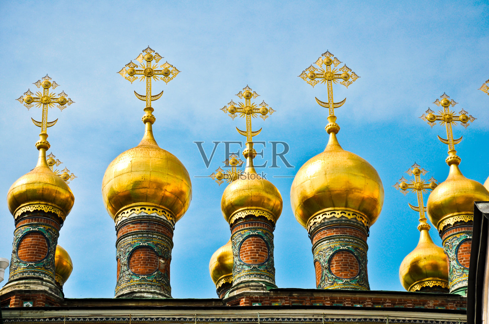 俄罗斯莫斯科克里姆林宫的大天使大教堂照片摄影图片