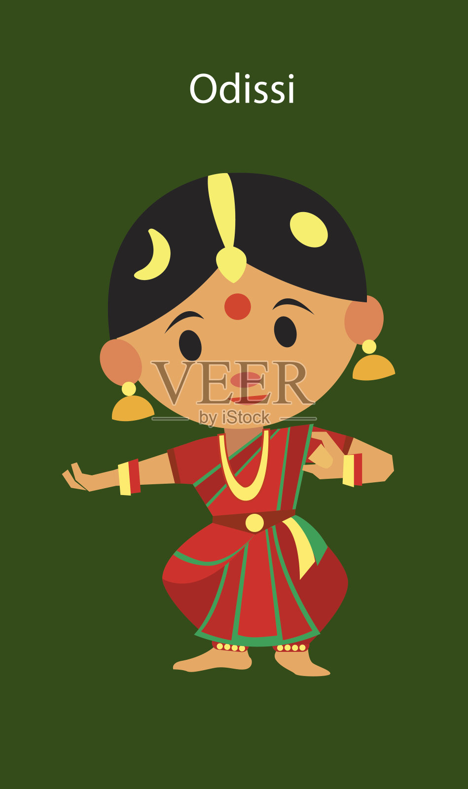 印度古典舞蹈-奥迪西设计元素图片