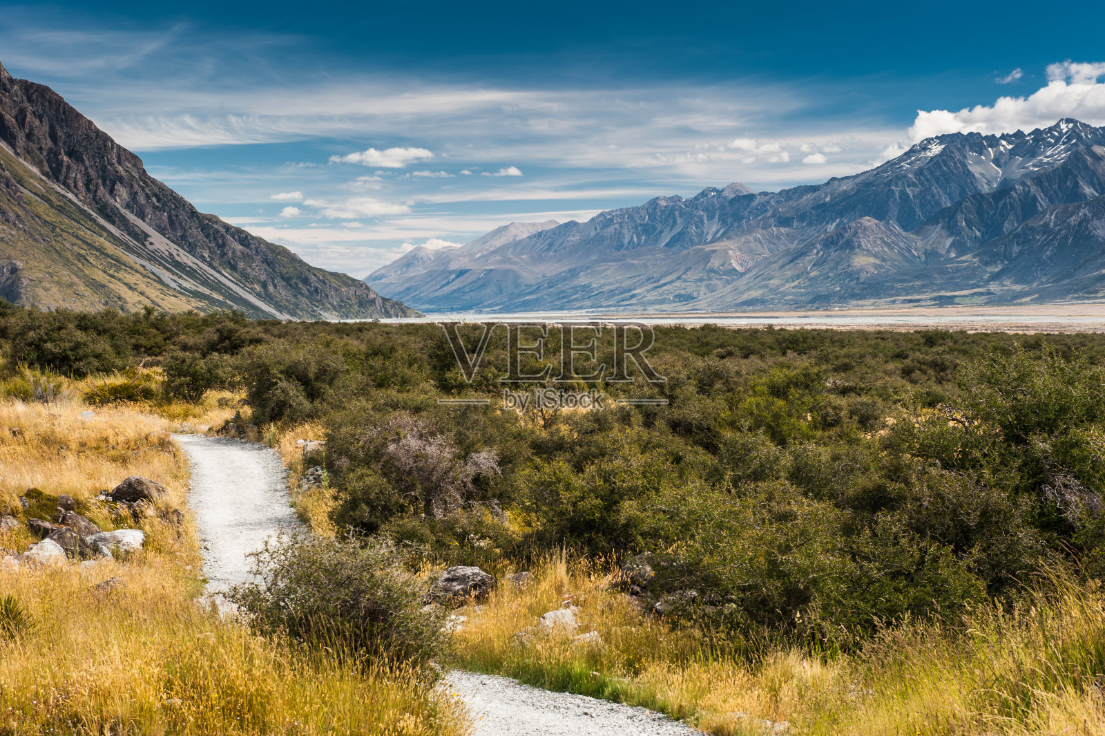 去奥拉基/山的木路新西兰库克照片摄影图片