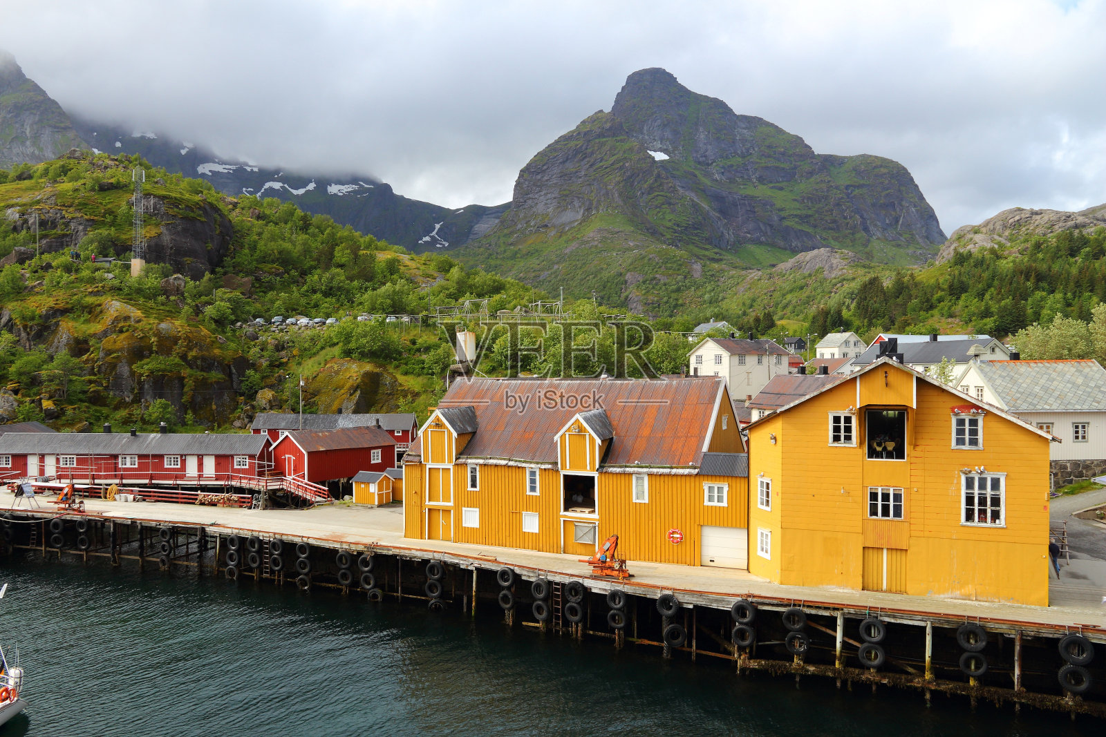 挪威的渔村照片摄影图片