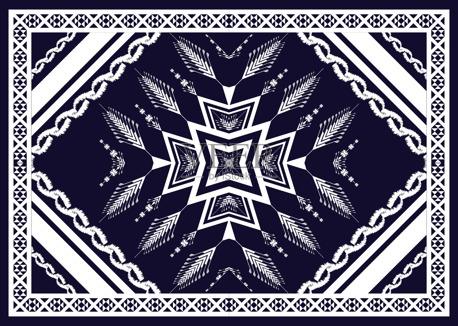 民族图案设计的背景，墙纸，服装和包装。插画图片素材