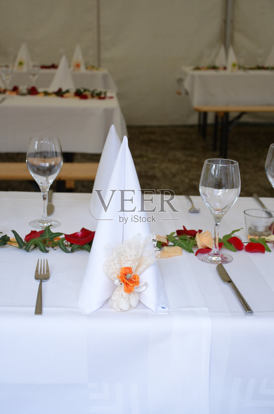 婚礼装饰桌子照片摄影图片