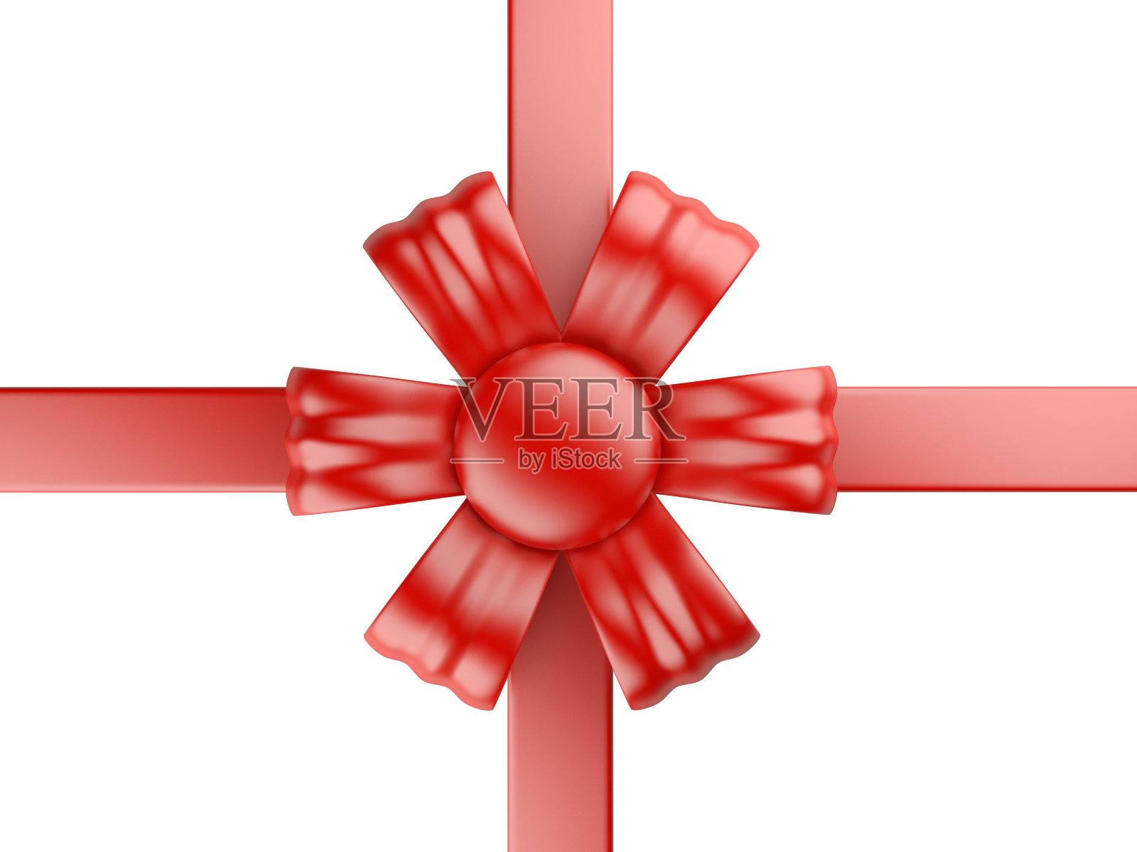 带蝴蝶结的红丝带照片摄影图片