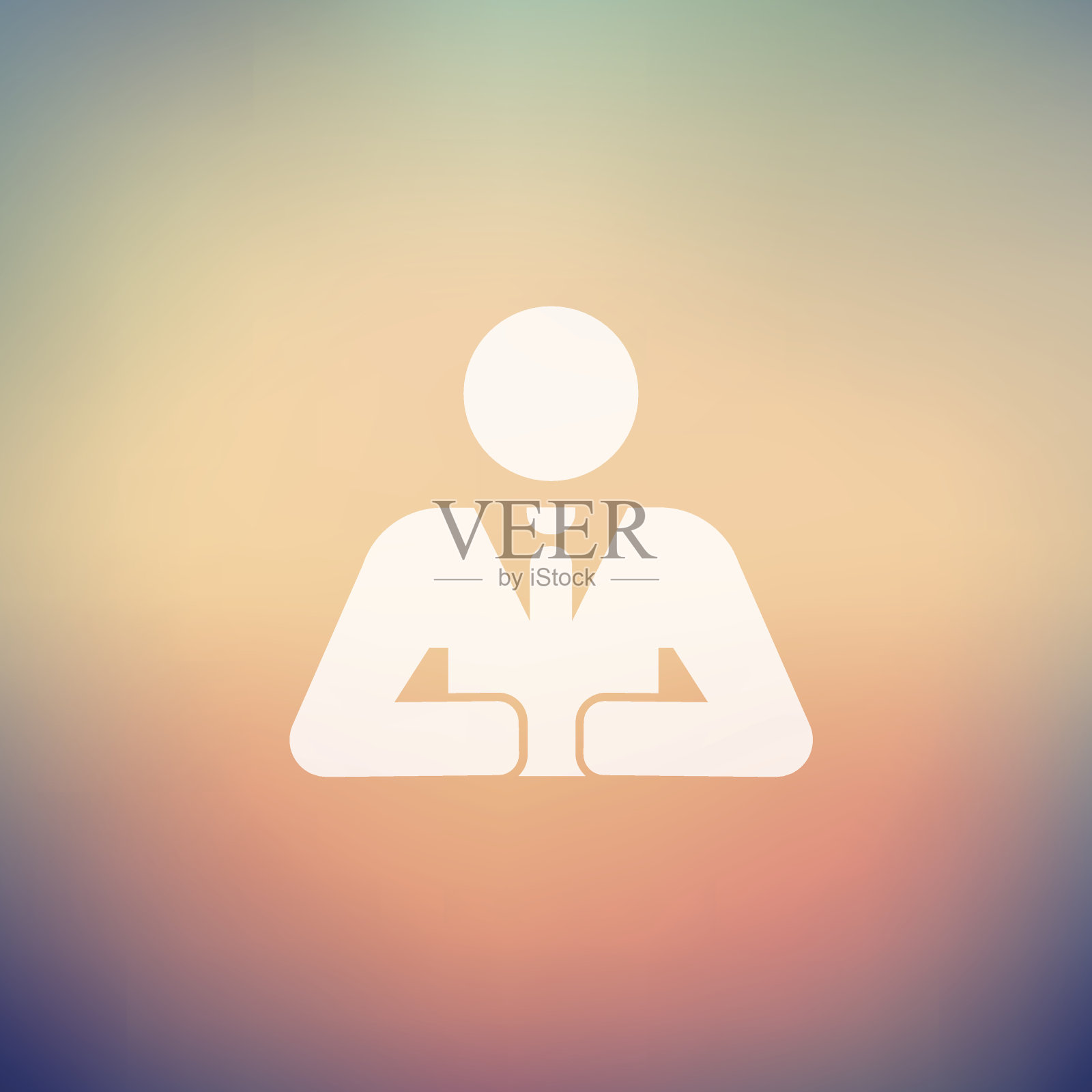 商人在平坦的风格图标插画图片素材