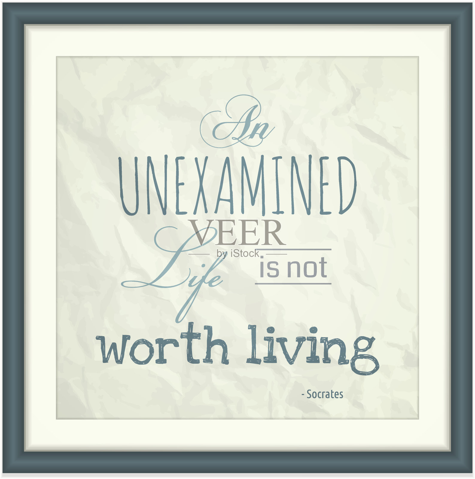 语录:浑浑噩噩的生活不值得过插画图片素材