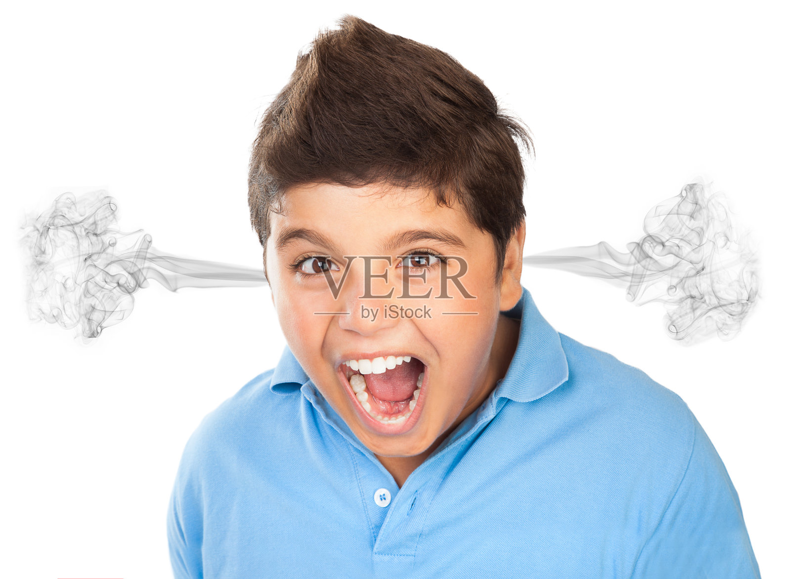 愤怒的少年肖像照片摄影图片