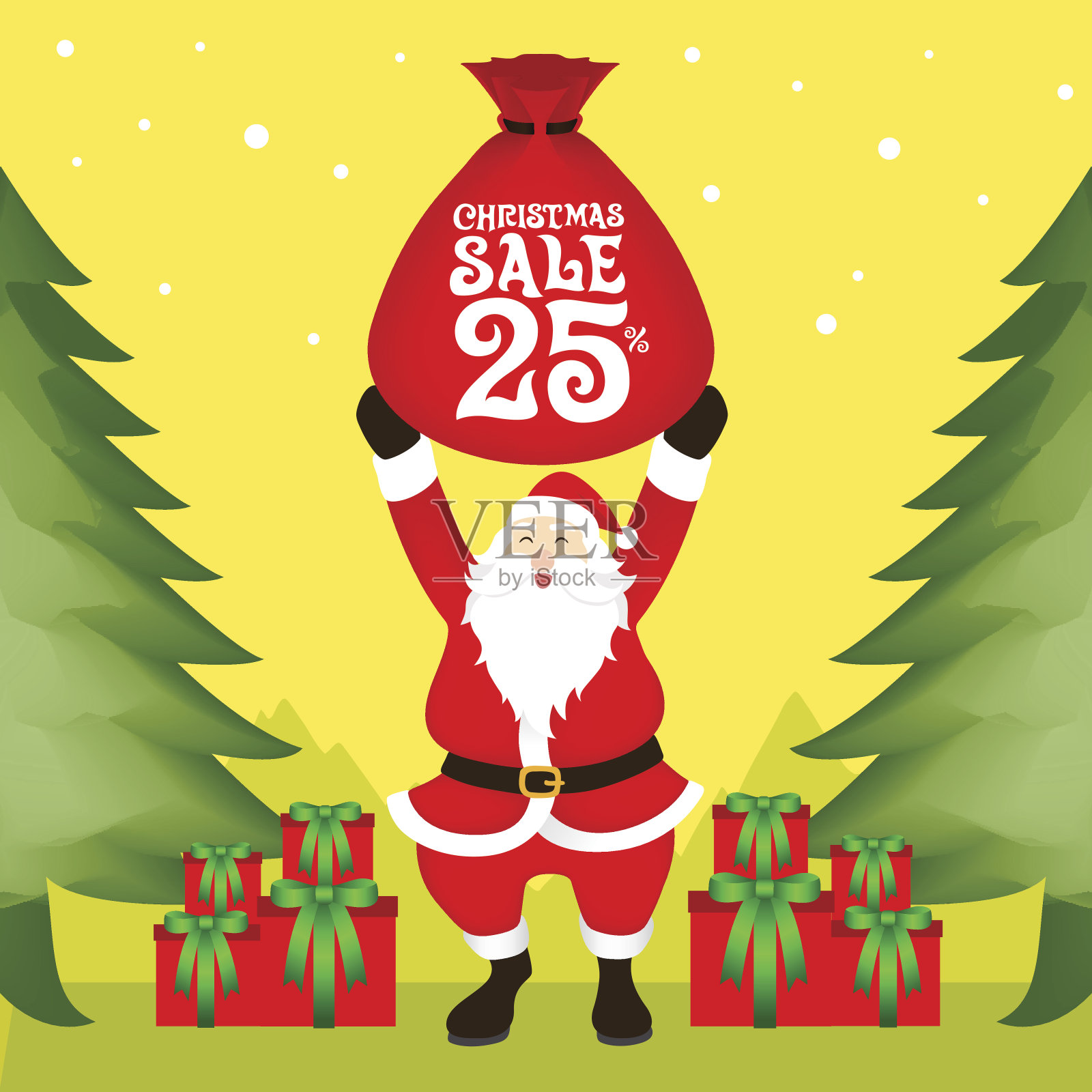 圣诞老人圣诞销售设计元素图片
