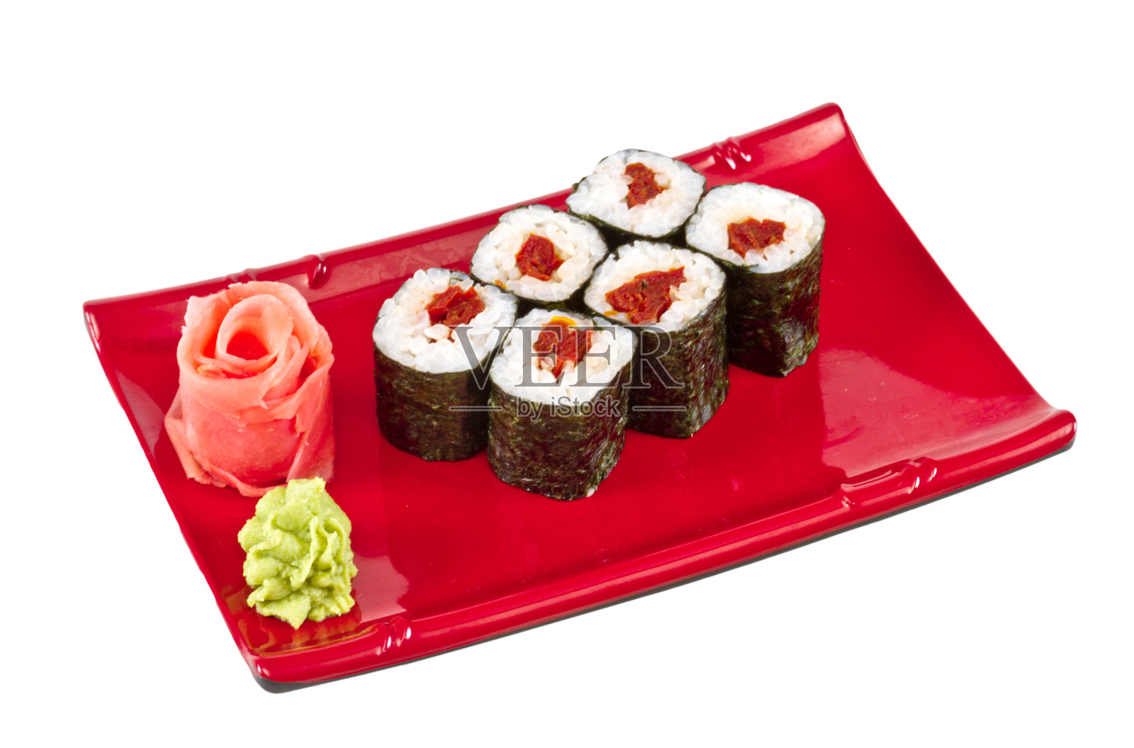 日本素食番茄卷照片摄影图片