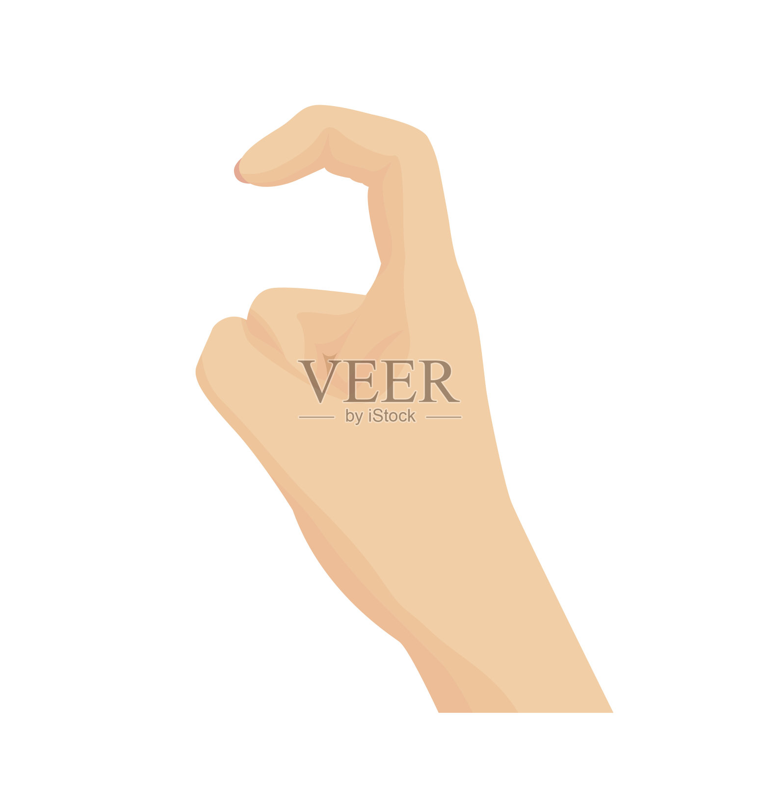 矢量美丽的女人的手孤立在白色的背景设计元素图片