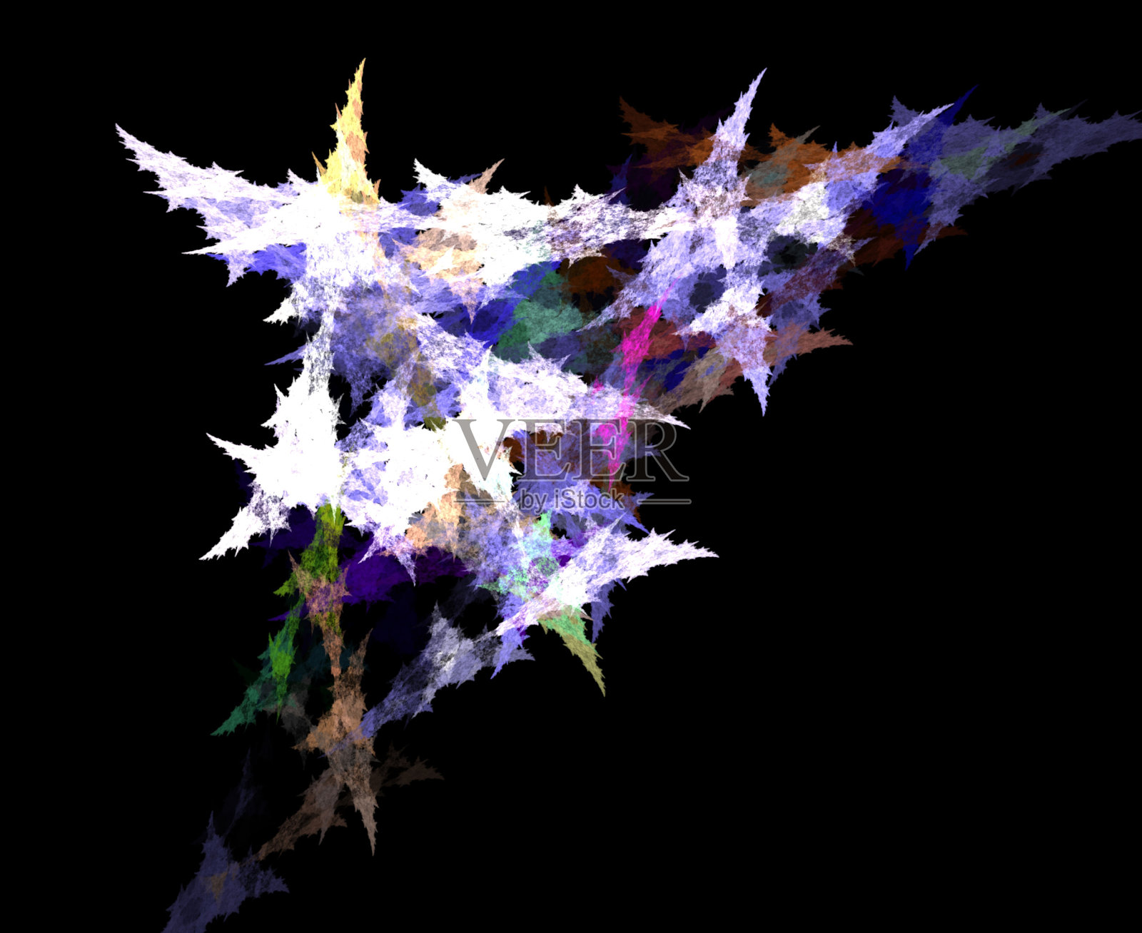 摘要分形箭头插画图片素材