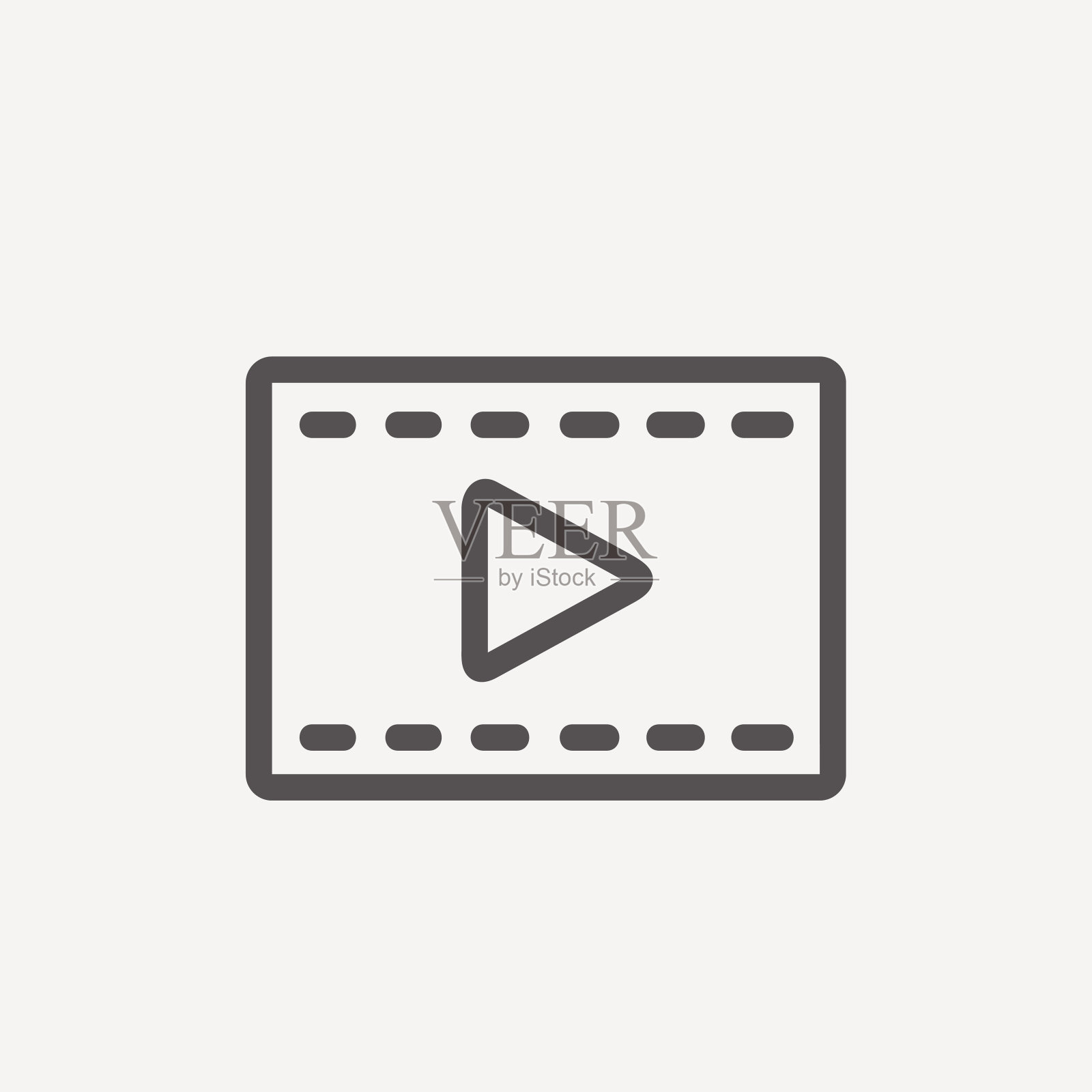 幻灯带细线图标图标素材