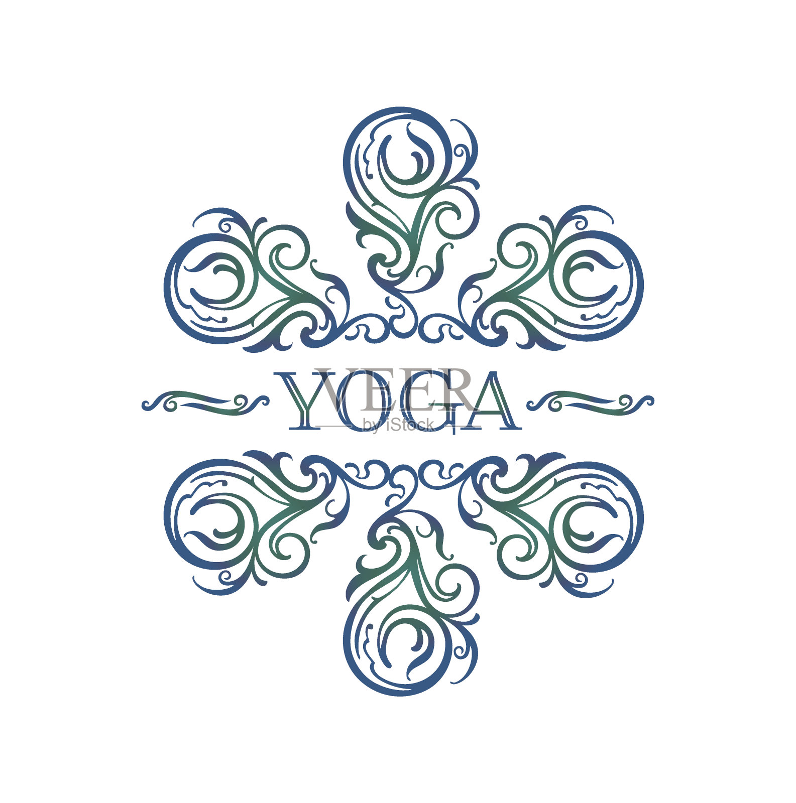 矢量瑜伽华丽的象征插画图片素材