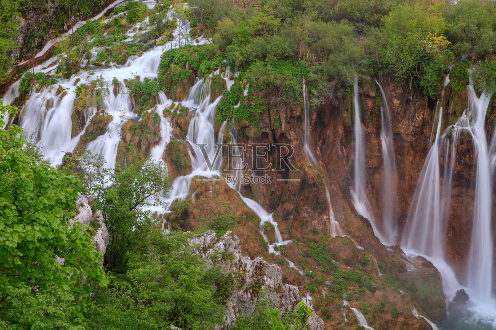 Plitvice湖瀑布照片摄影图片