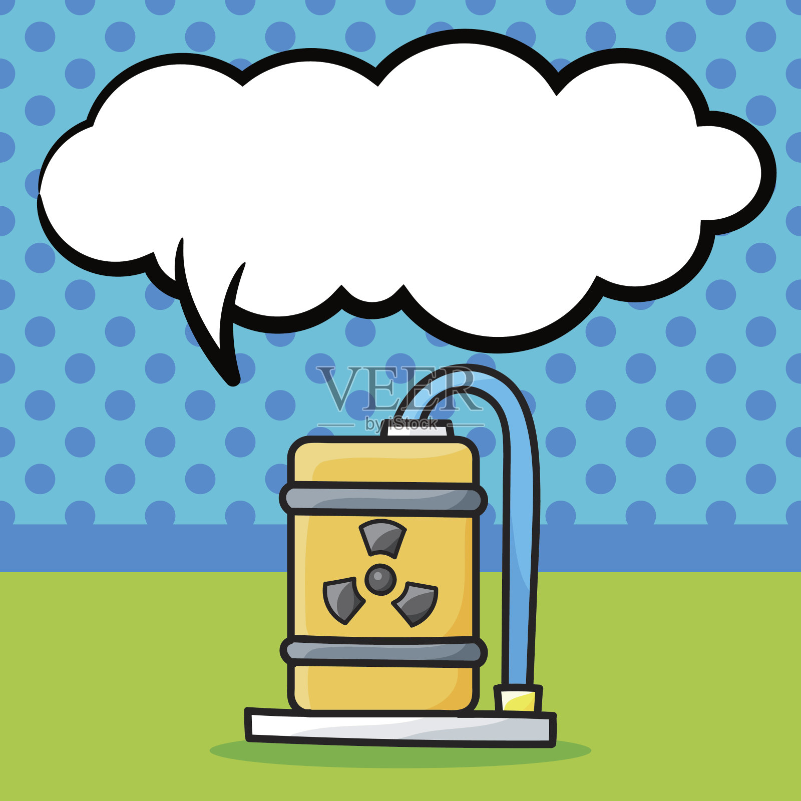 核能涂鸦，演讲泡泡插画图片素材