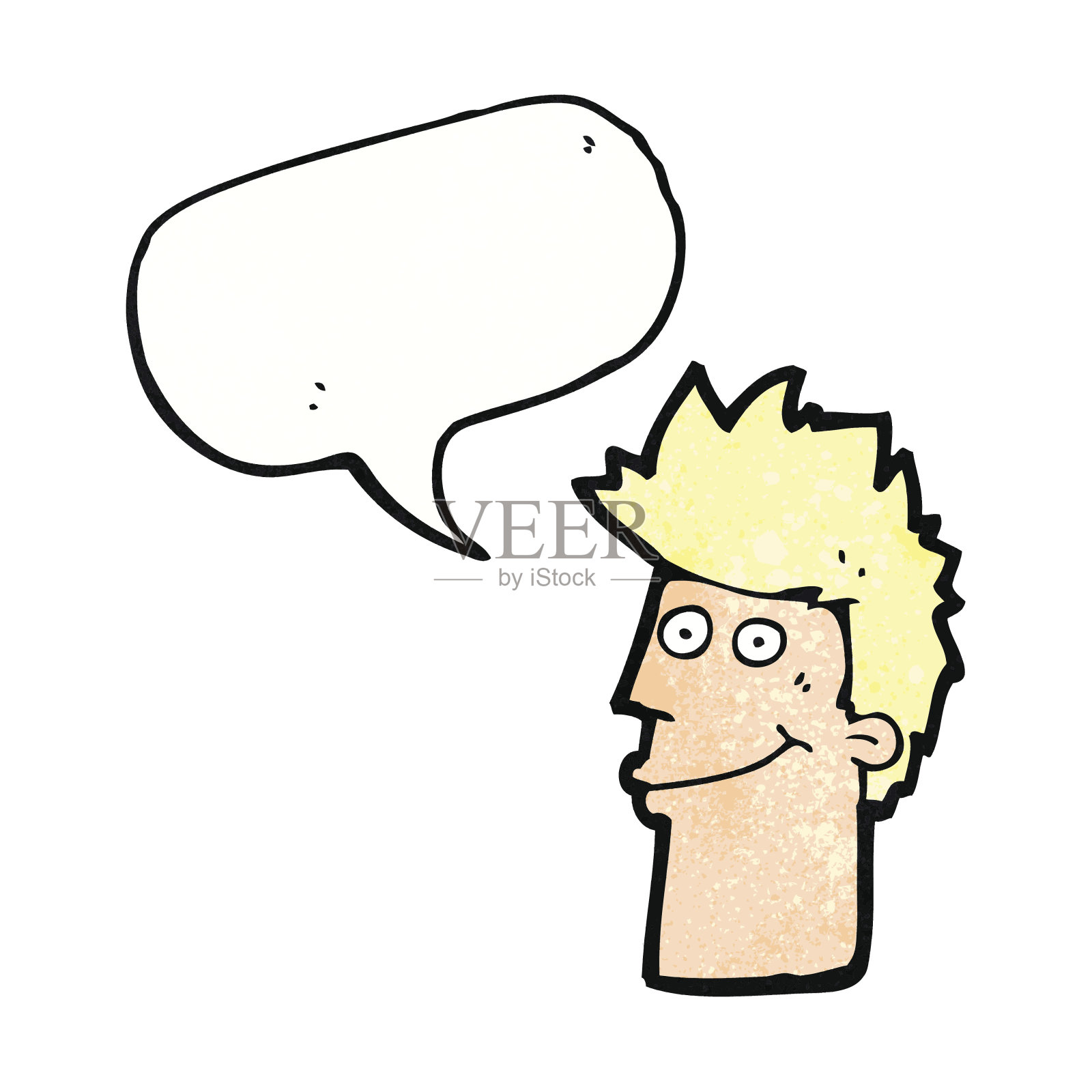 卡通快乐的人与讲话泡泡设计元素图片