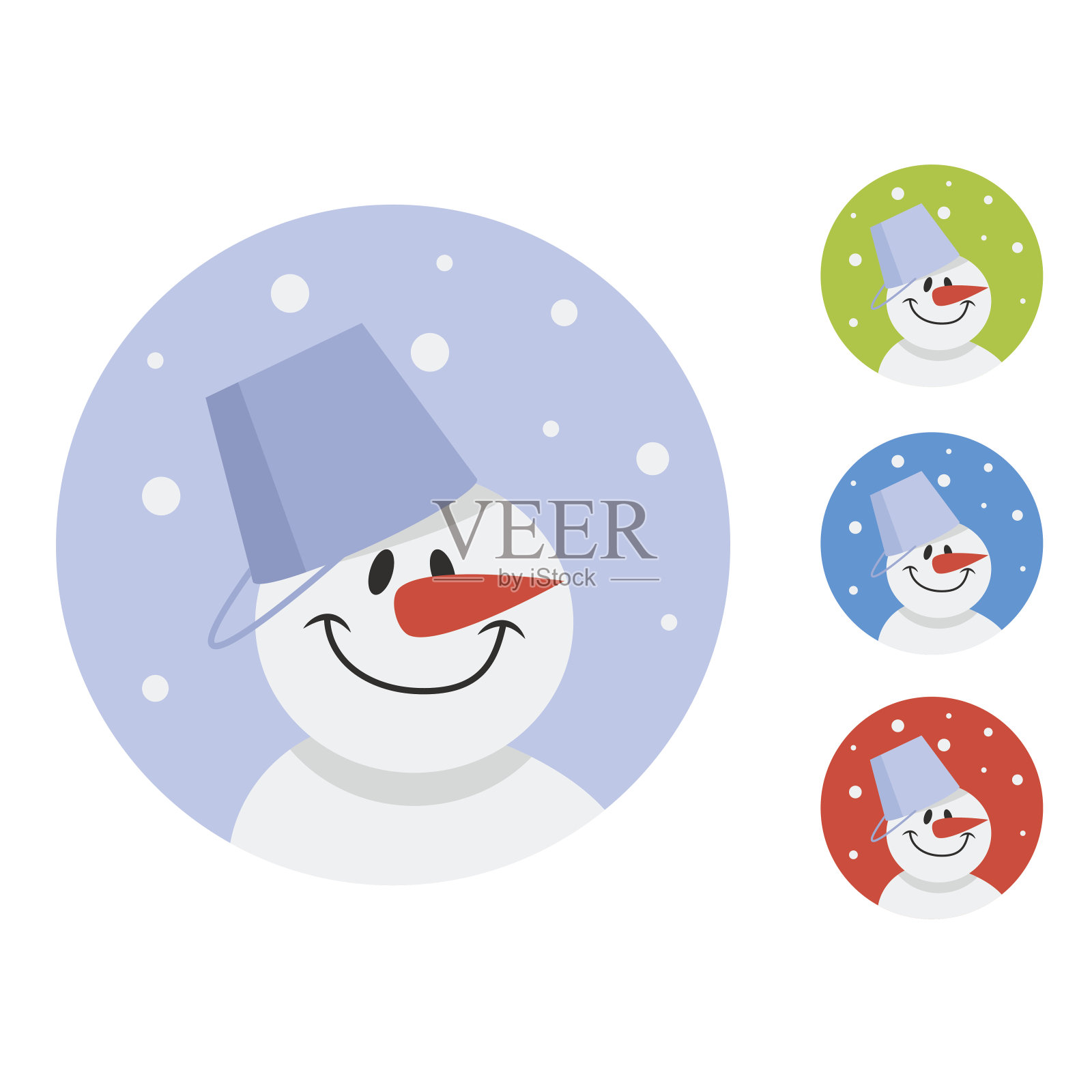 雪人平图标插画图片素材