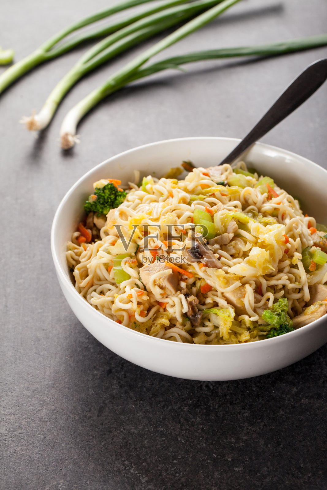 中国鸡捞面微距镜头照片摄影图片