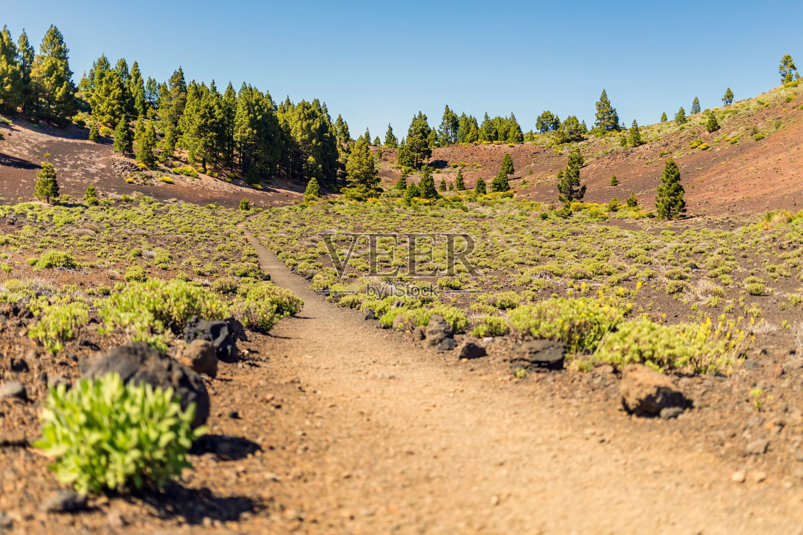 山川景观，火山岛照片摄影图片