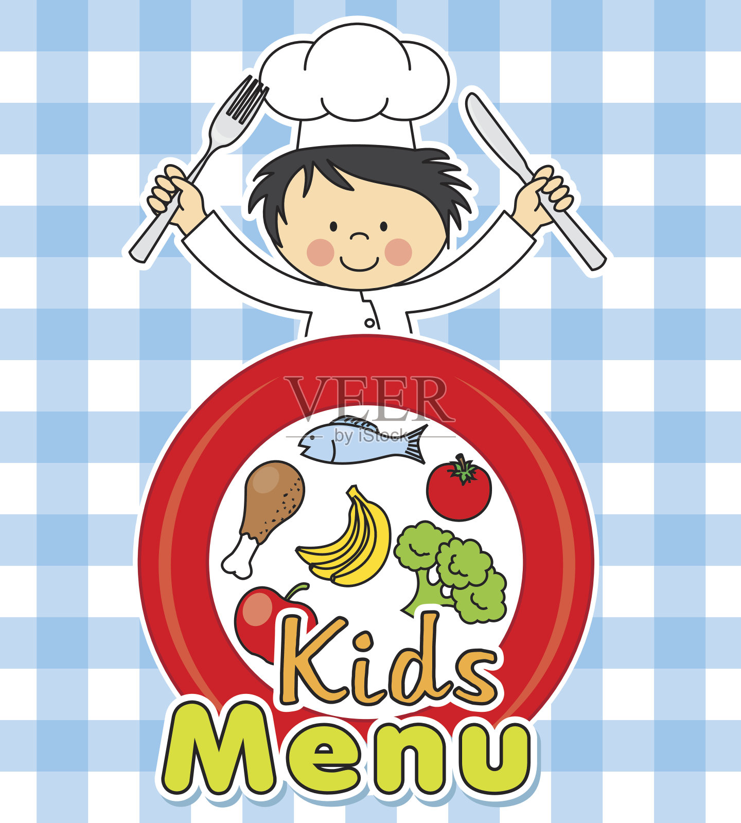 孩子的菜单插画图片素材