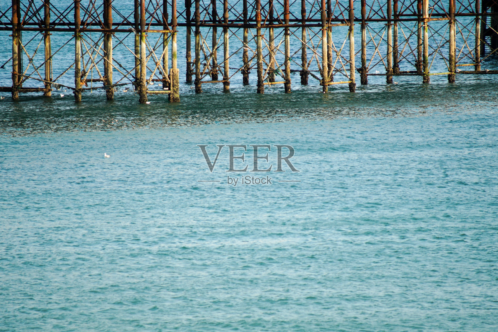 水中木结构照片摄影图片