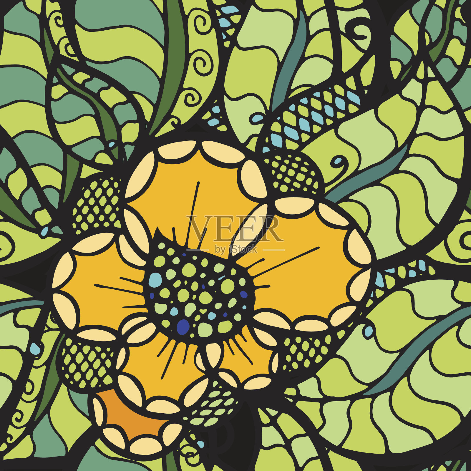 花的图案插画图片素材