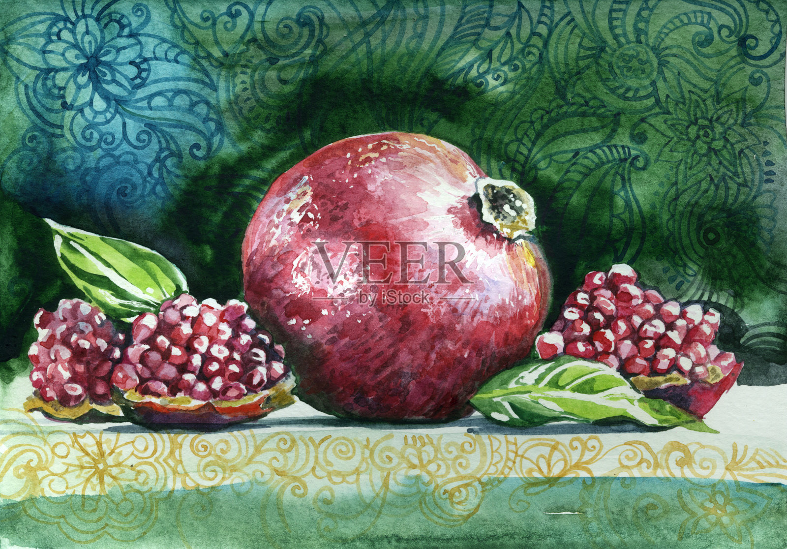 水果水彩插画图片素材