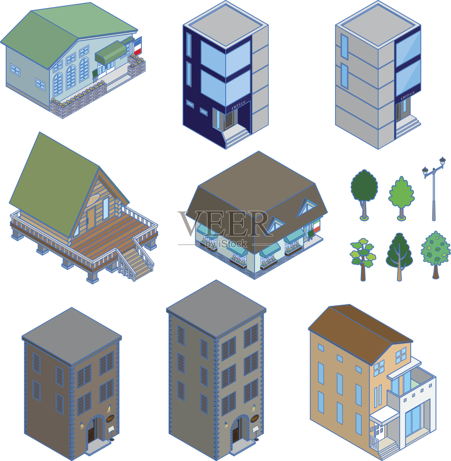 各种建筑/立体设计元素图片