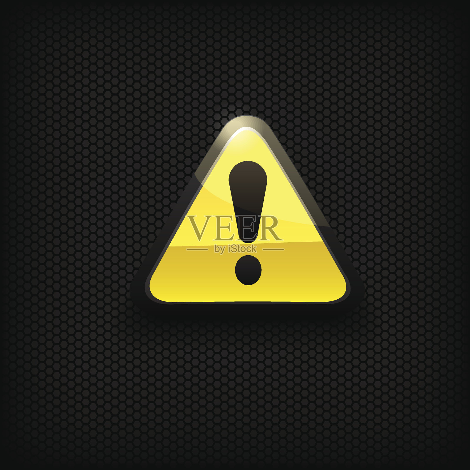 黄色的惊叹号。向量插画图片素材