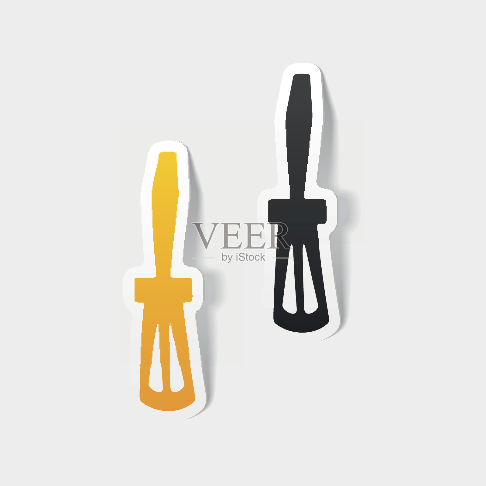 现实设计元素:螺丝刀插画图片素材